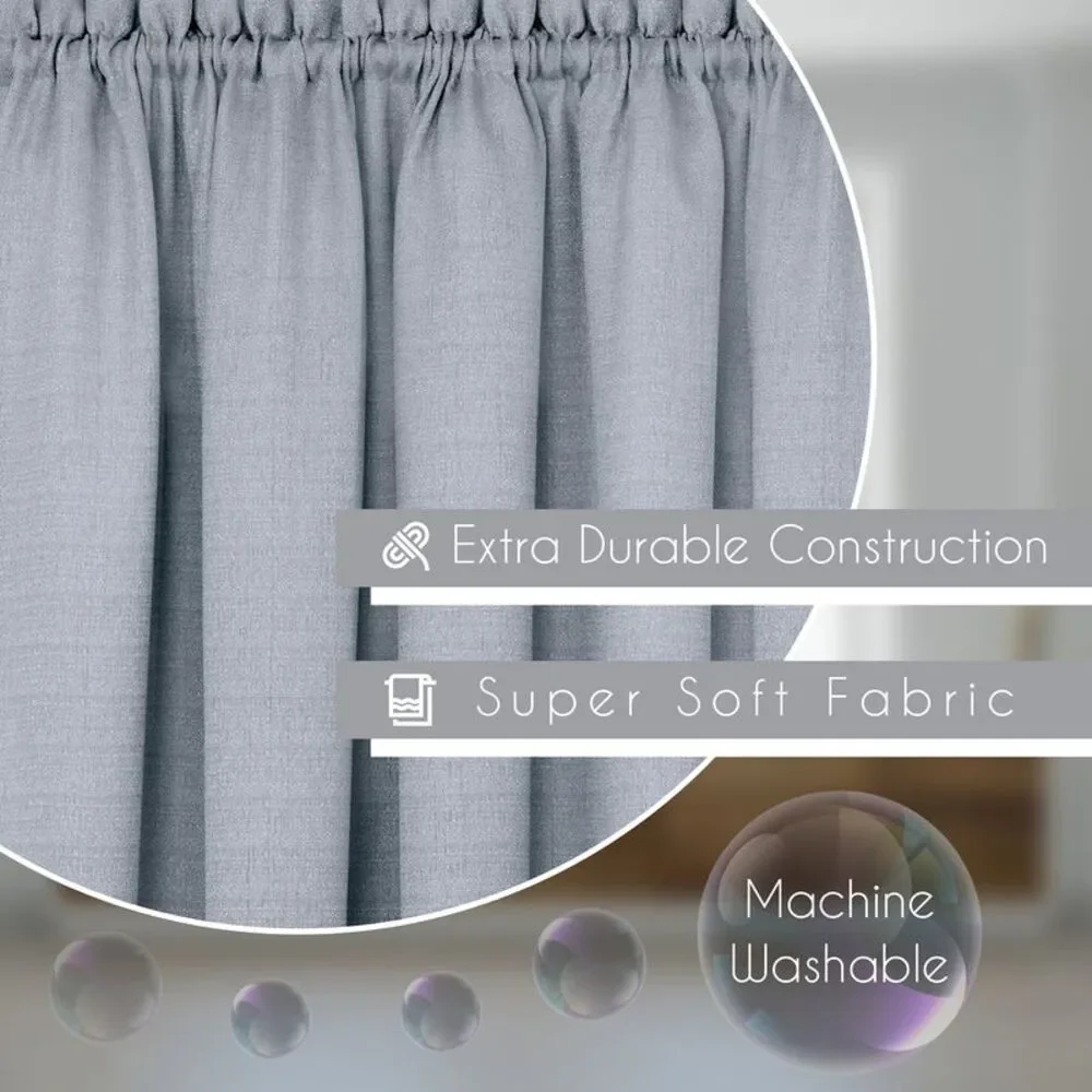 Woven Trends Two-Tone Window Curtain Panels, Rod-Pocket Light Filtering Curtains